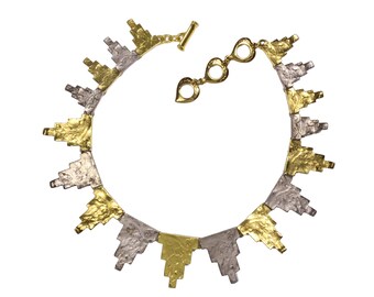 YVES SAINT LAURENT Vintage Gold and Silver Necklace