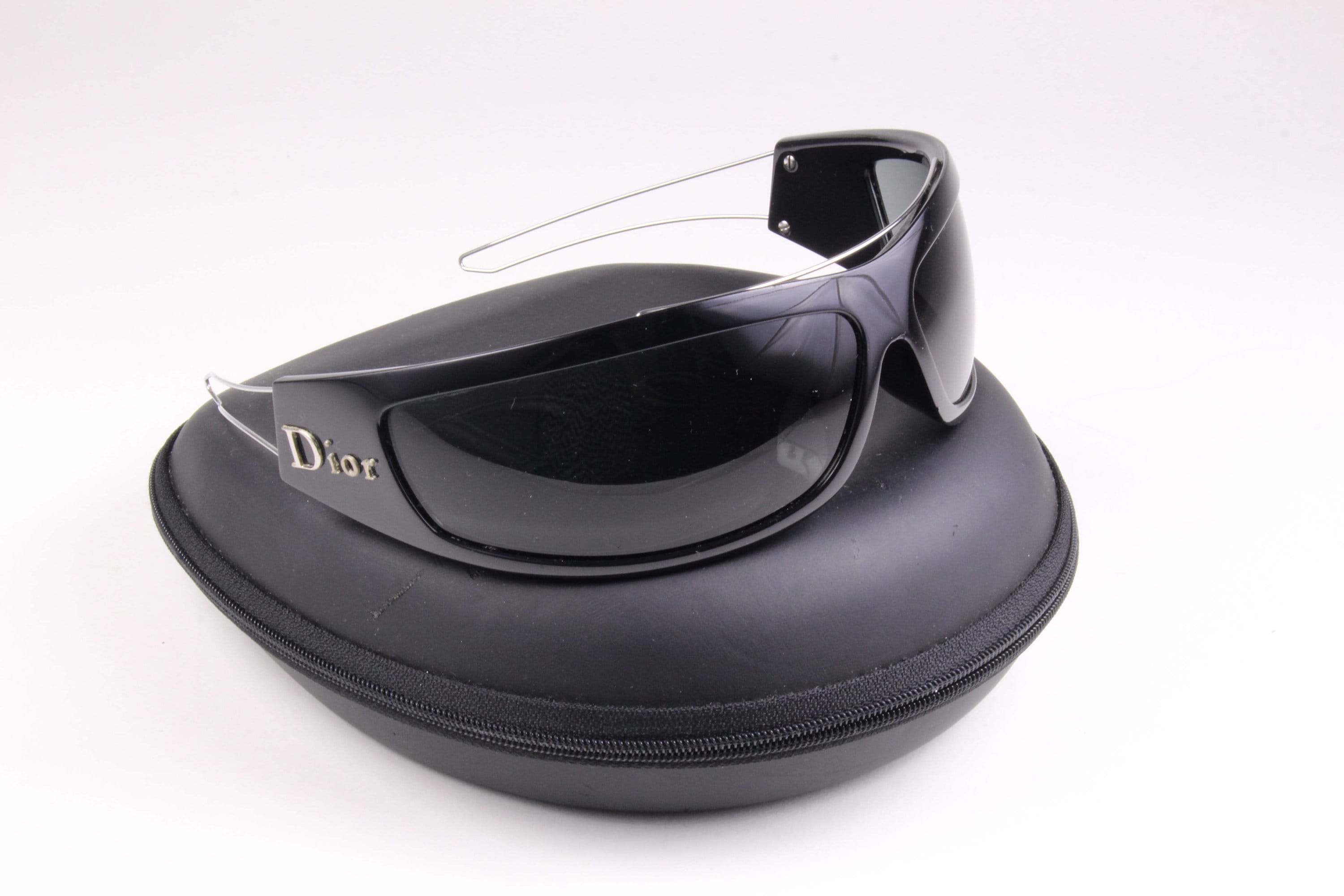 小物 00s Christian Dior mask sunglasses CHRISTIAN DIOR Vintage 2000's Dior Colourfull Black Mask