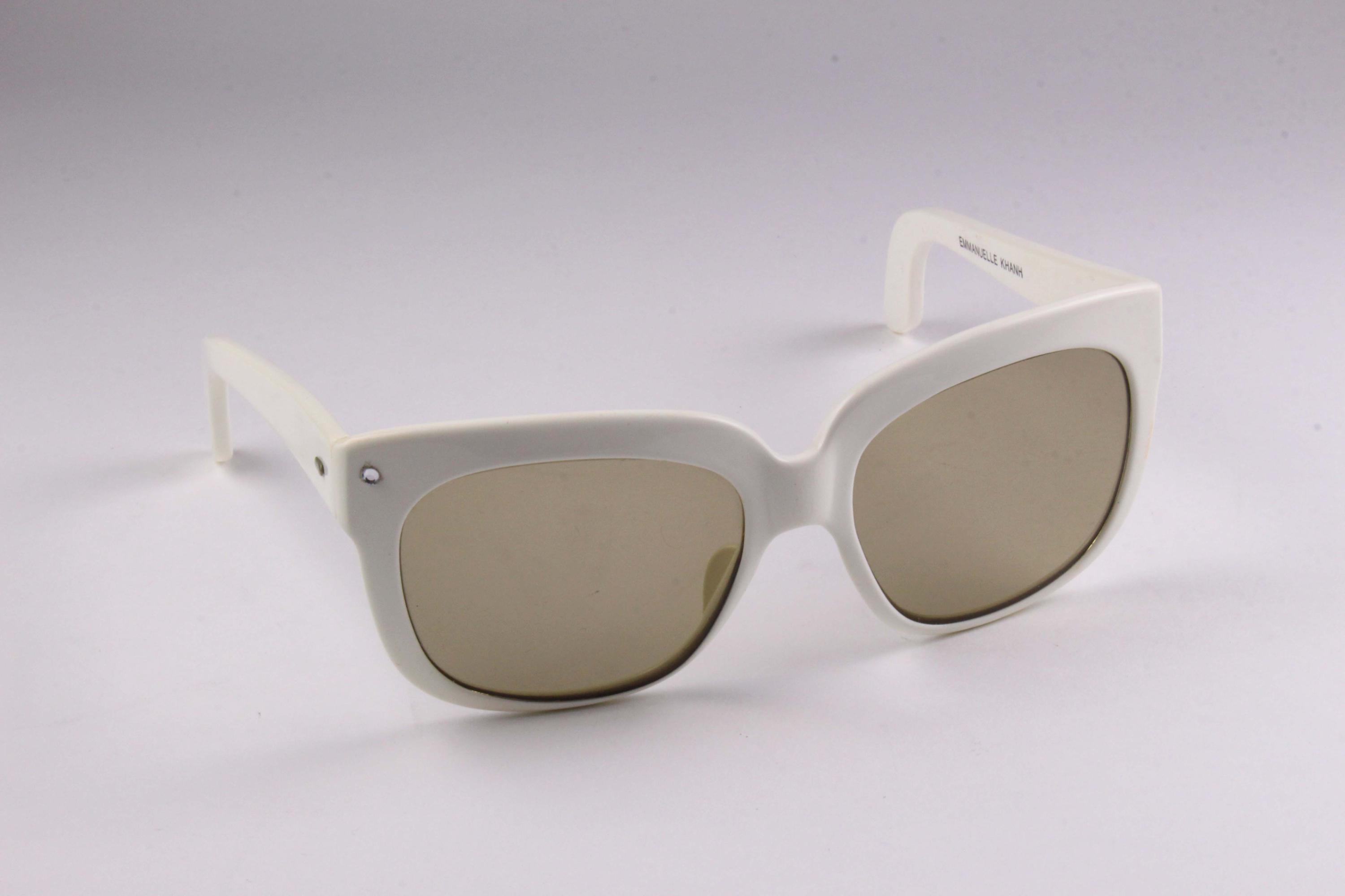 EMMANUELLE KHANH Vintage White Sunglasses - Etsy