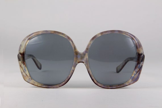 POLAROID Vintage 60_70s Oversized Sunglasses Gray - image 1
