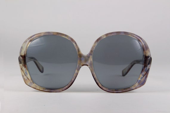 Vintage 60-70s POLAROID Oversized Sunglasses Gray