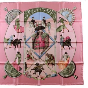 Vintage HERMÈS scarf “Plaza de Toros” by Hubert de Watrigant