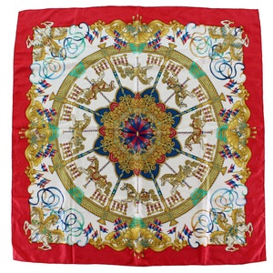 Vintage HERMÈS scarf “Luna Park” by Joachim Metz
