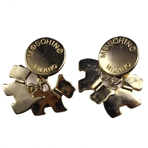 MOSCHINO Vintage Pair of Dogs Earrings