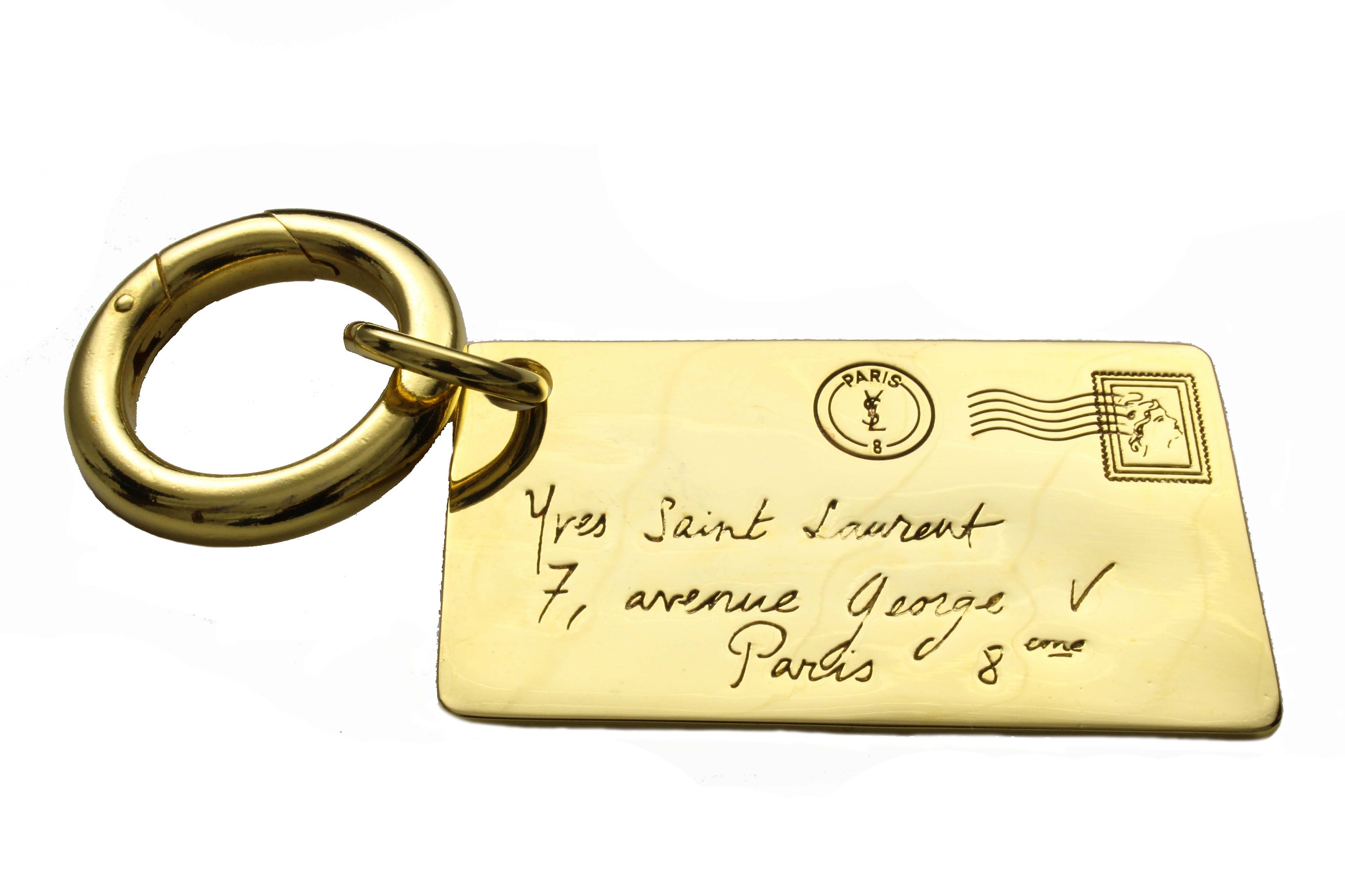 Yves Saint Laurent Y-mail Vintage Small Envelope Key-Ring Bag Charm