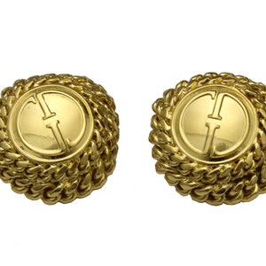 GUCCI Vintage 1992 Logo Gold Plated Earrings