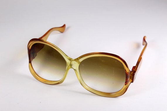 Vintage 60-70s Oversized Sunglasses Tortoiseshell - image 3