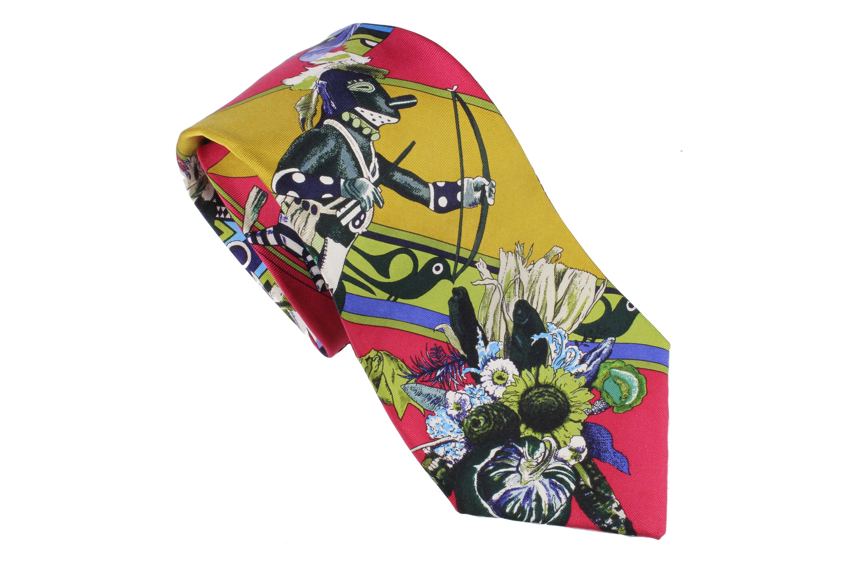 HERMÈS kachinas by Oliver Kermit Silk Tie Original - Etsy