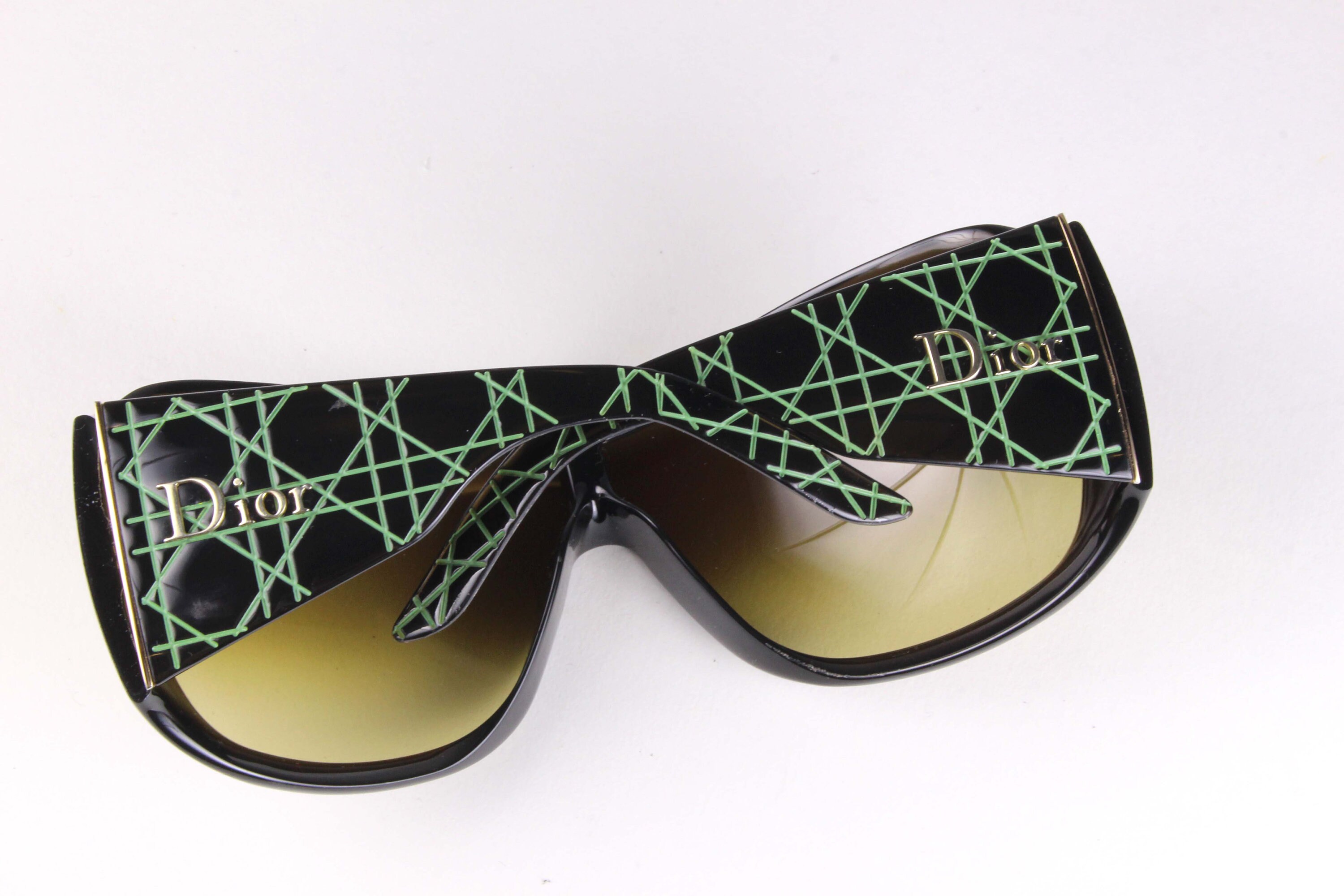 CHRISTIAN DIOR Vintage 2000's Mask Sunglasses DIOR Cannage 1 - Etsy