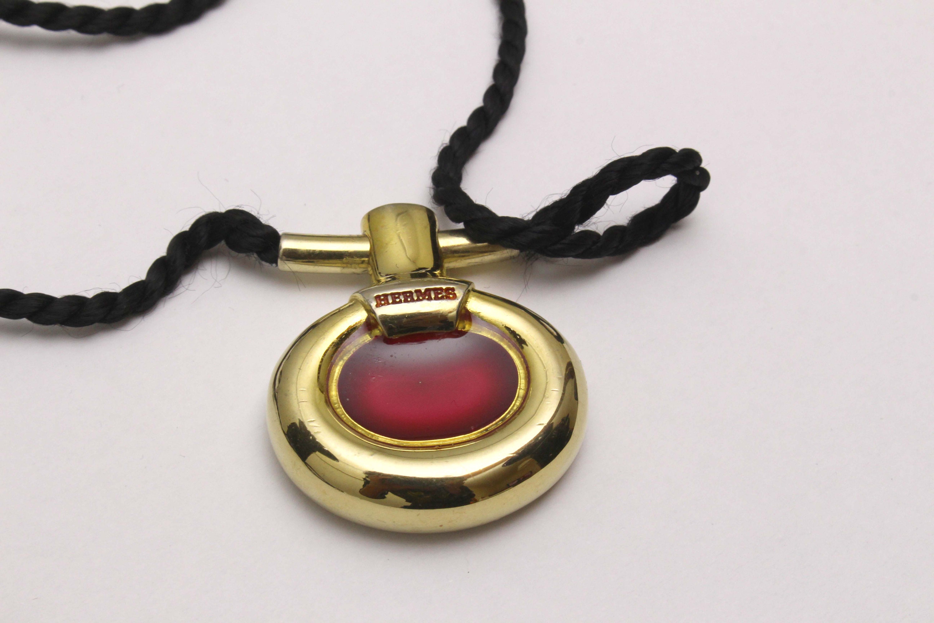HERMES Vintage Bottle Perfume Diffuser Pendant Necklace - Etsy