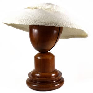 Sombrero F. Martí Martí, S.A. Vintage Años 50 de Rafia Color Blanco