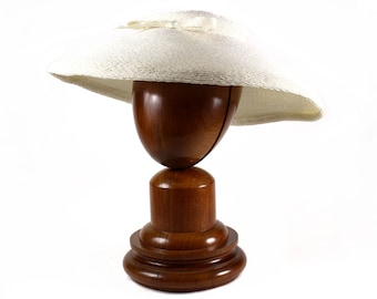 F. Martí Martí, S.A. Vintage Wide Brimmed Hat White Raffia
