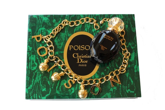 CHRISTIAN DIOR Vintage Poison Charms Necklace and Poison