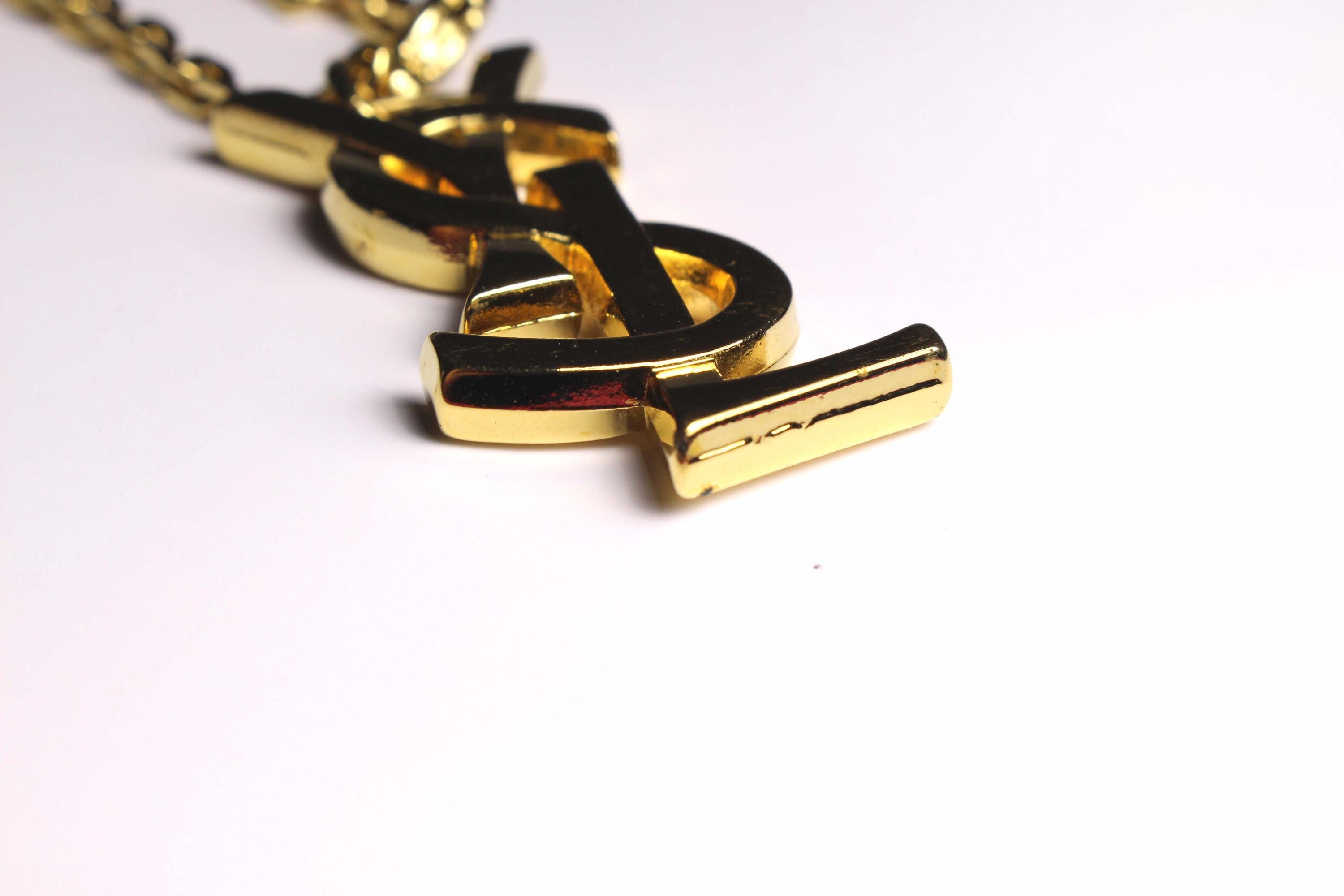 YVES SAINT LAURENT Vintage Logo Key-ring Bag Charm - Etsy