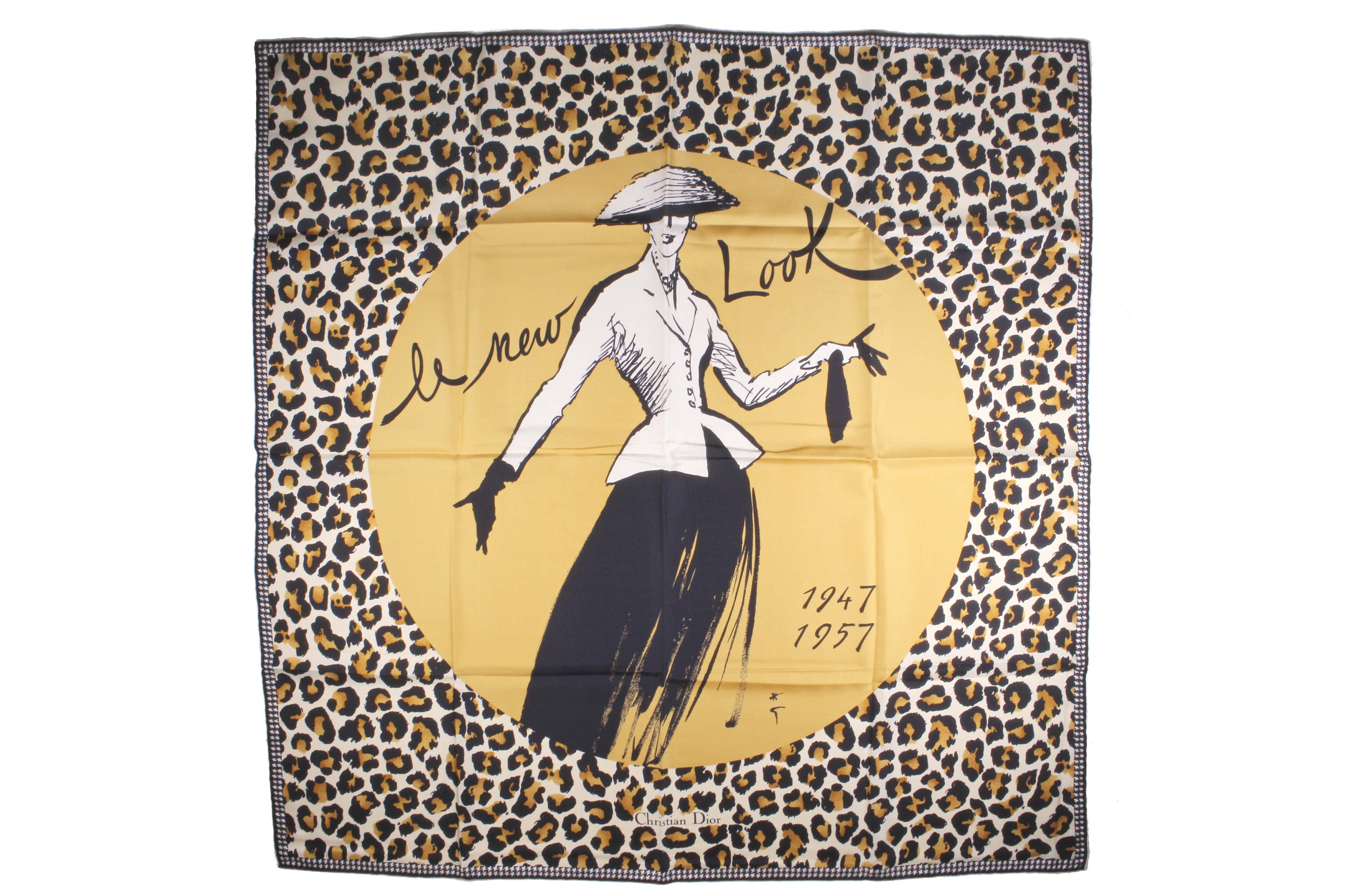 CHRISTIAN DIOR Vintage le New Look 1947 1957 Scarf 100% Silk - Etsy