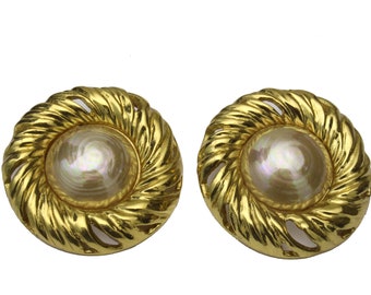 YVES SAINT LAURENT Pearl Vintage Earrings