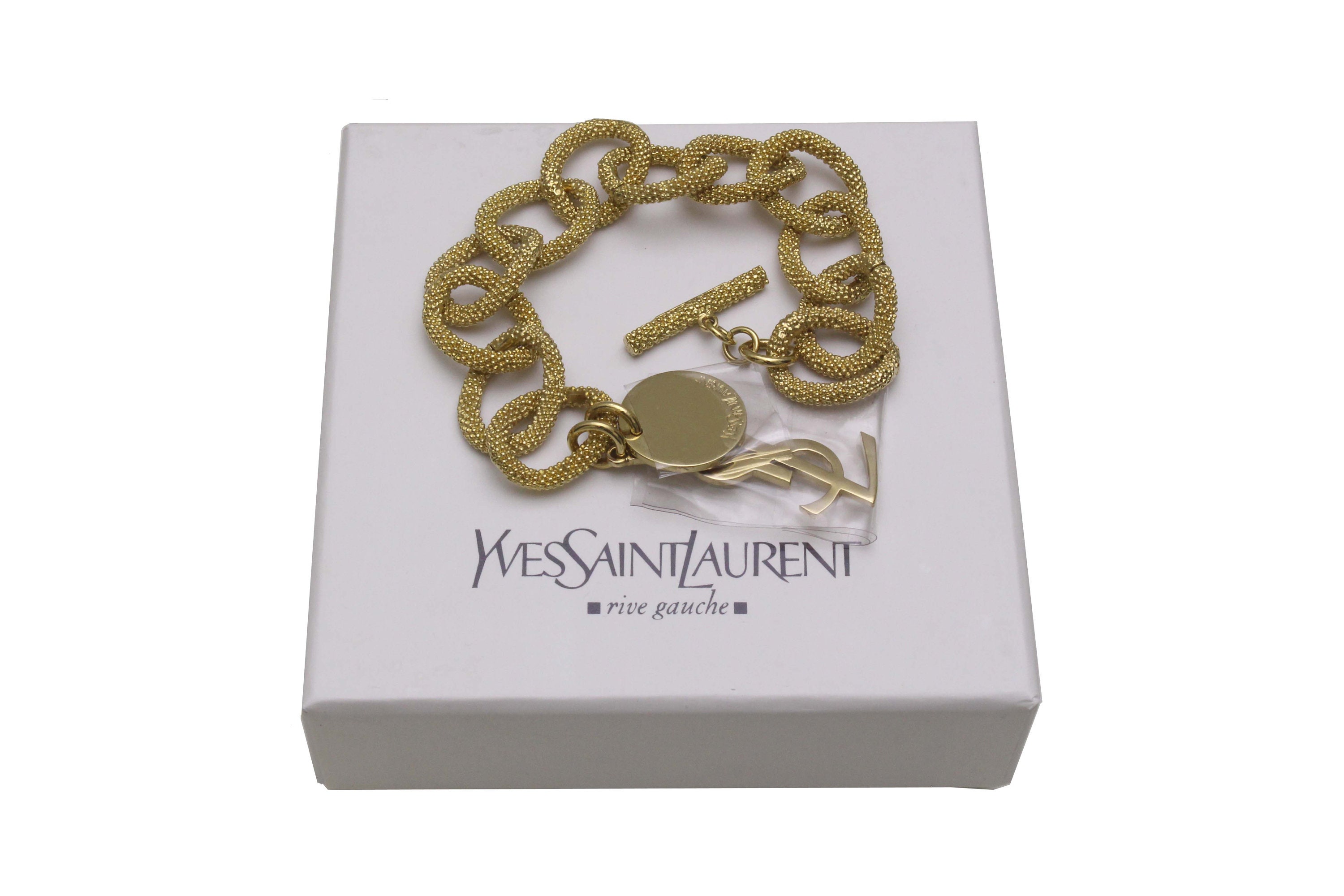 イヴ・サンローラン　YSL ヴィンテージ　ブレスレット イヴ・サンローラン ヴィンテージ シルバー チェーンリンク