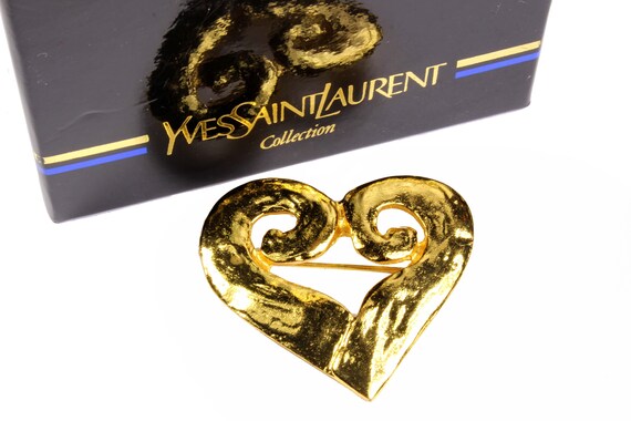 Yves Saint Laurent Rive Gauche Enamel Heart