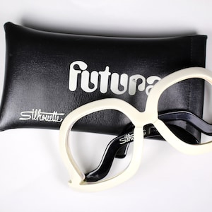 SILHOUETTE Futura Vintage 70&#39;s Black and White Sunglasses