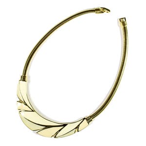 Trifari TM Vintage Gold Tone Bib Necklace