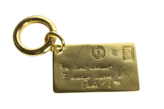 keyring   Keychain, Gold logo, Saint laurent