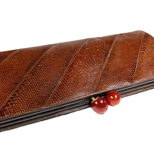 Bolso Vintage Patchwork Serpiente Cierre Baquelita
