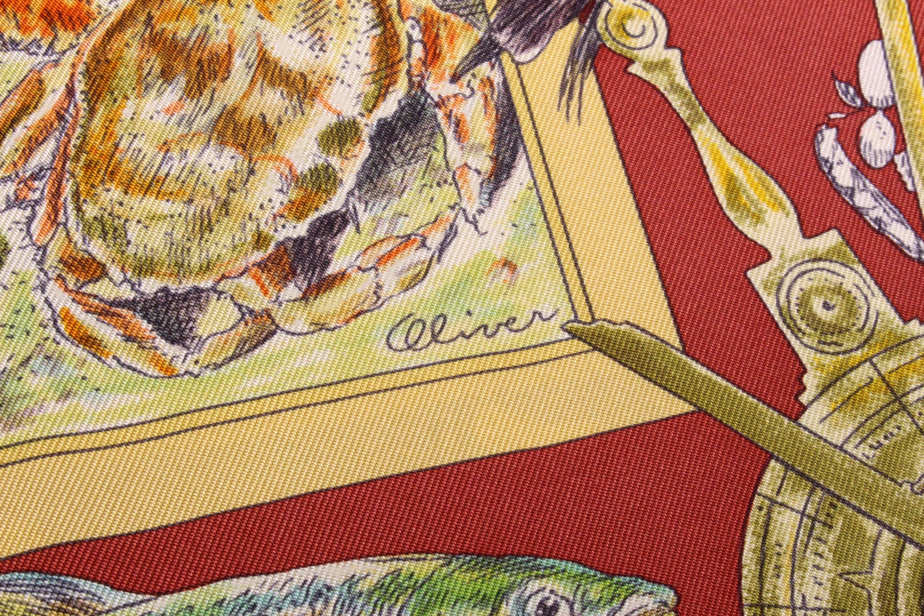 HERMES エルメス スカーフ　カーミット・オリヴァー作品 HERMES エルメス スカーフ カーミット・オリヴァー作品 HERMES