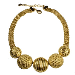 CHRISTIAN DIOR Vintage Half-Spheres Necklace
