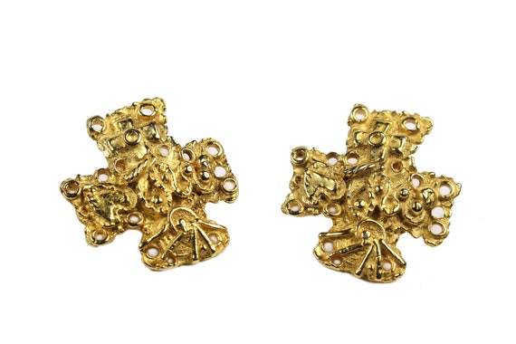 CHRISTIAN LACROIX Vintage Cross Earrings