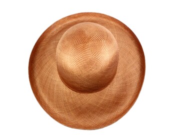 Sombrero Vintage de Paja Natural Ala Ancha