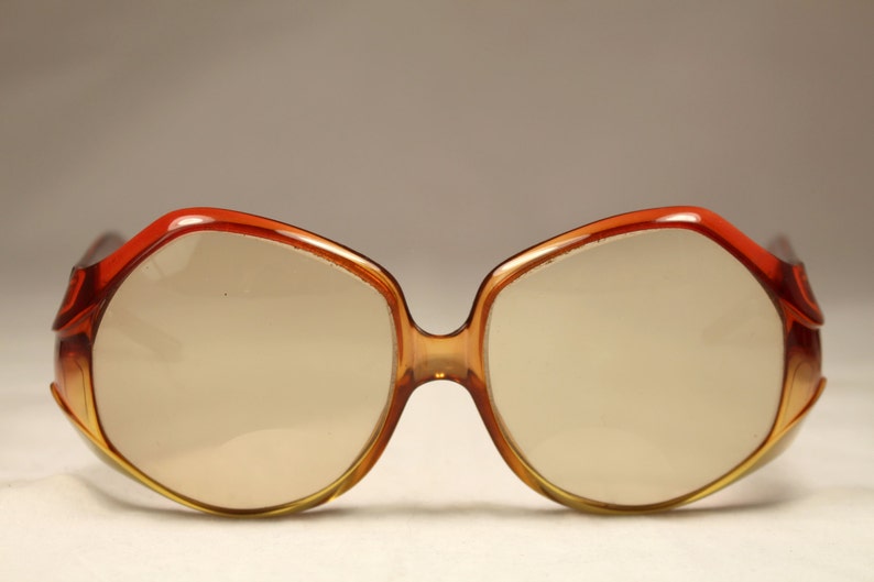 CHRISTIAN DIOR vintage 80's Lunettes Optyl Translucide Couleur Orange image 1