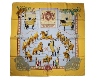 Vintage HERMÈS scarf “Real Escuela Andaluza” by Hubert de Watrigant