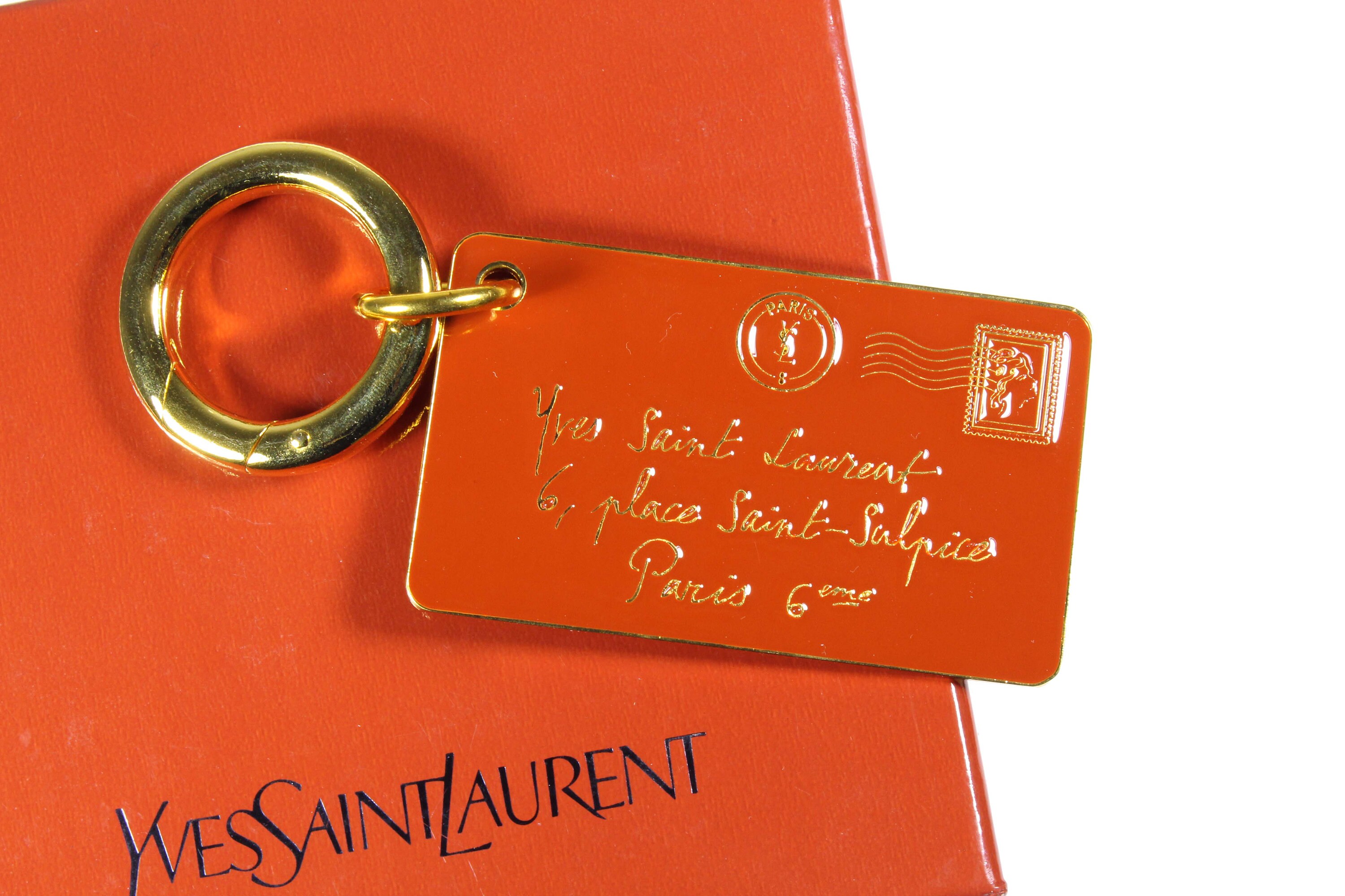 YVES SAINT LAURENT Y-mail envelope key-ring bag charm – Vintage Carwen