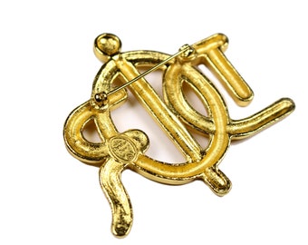 Dior ブローチ　vintage CHRISTIAN DIOR ~ Authentic Vintage Gold Plated Brooch/pin