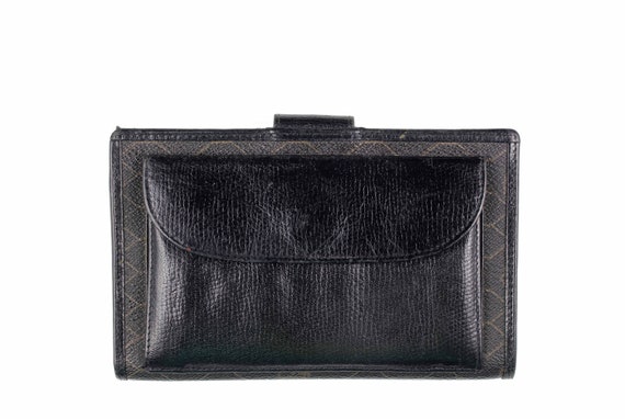 美品ヴィンテージ vintage Christian Dior Wallet AUTH CHRISTIAN DIOR VINTAGE HONEYCOMB PVC & LEATHER BI-FOLD