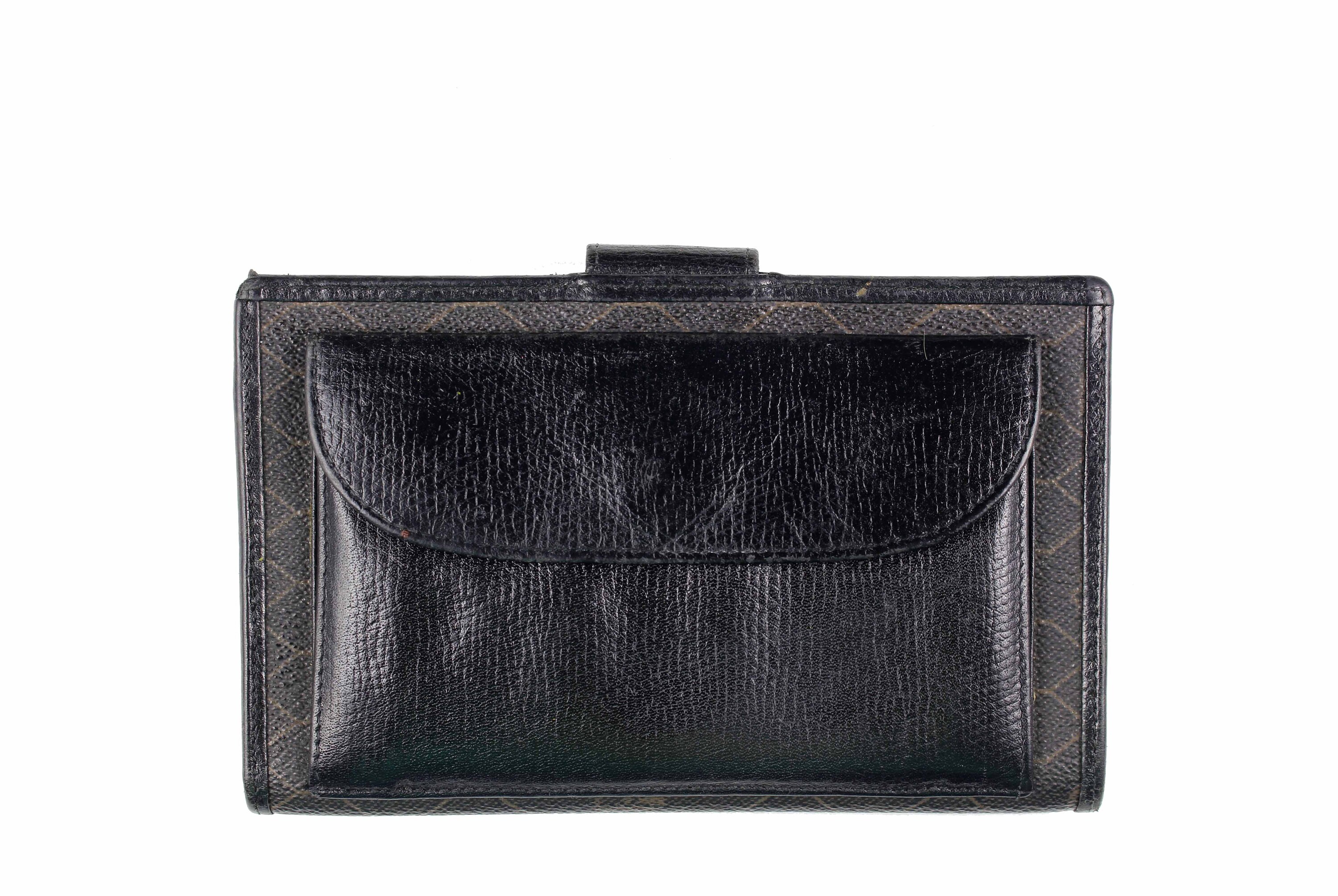 小物 Vintage Christian Dior Leather Wallet NOS Christian Dior Vintage Black Leather Wallet Bi-fold
