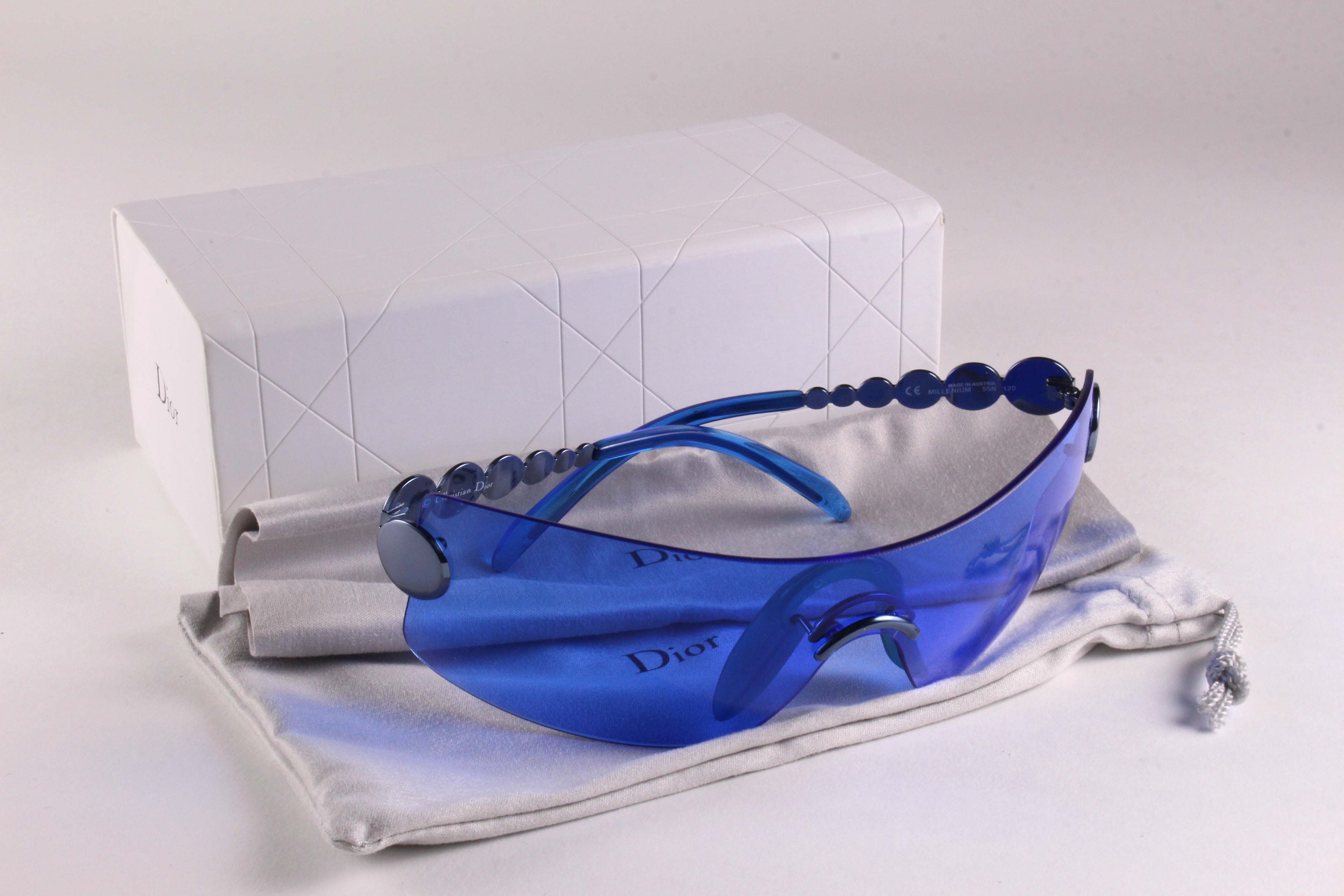 CHRISTIAN DIOR Vintage 2000's Blue Millenium 55N Mask CHRISTIAN DIOR Vintage 2000's Blue Millenium 55N Mask