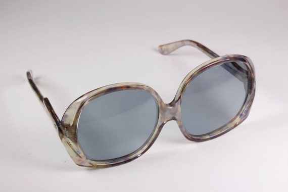 POLAROID Vintage 60_70s Oversized Sunglasses Gray - image 5