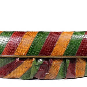 Bolso Vintage Patchwork Serpiente Tricolor