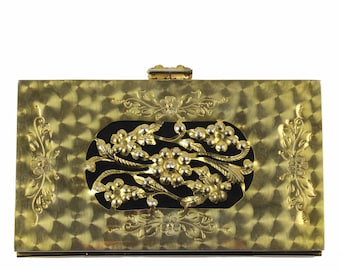 vintage Gold Filigree Metal Vanity Purse