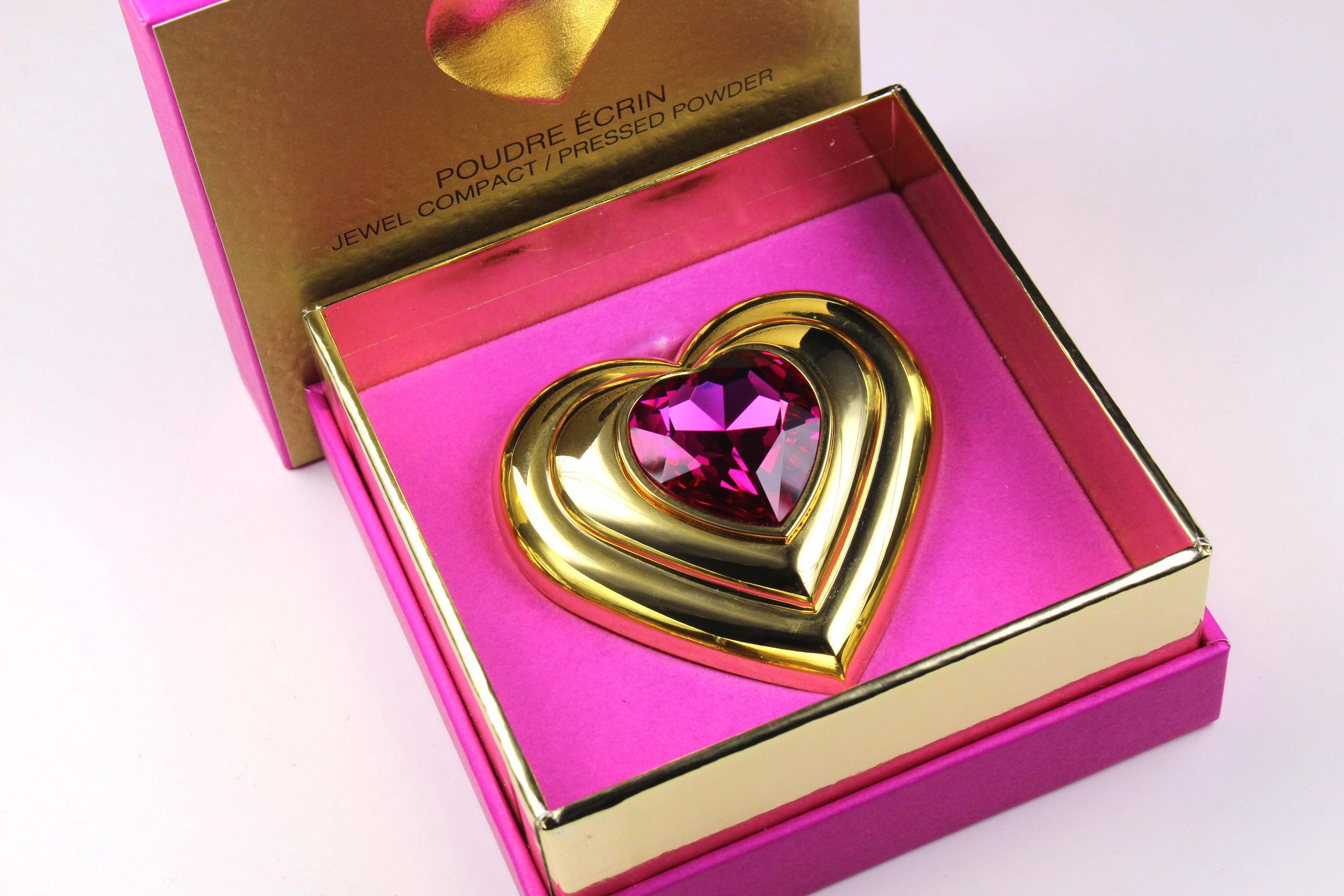 YVES SAINT LAURENT Vintage Heart Gold Plated Jewel Powder