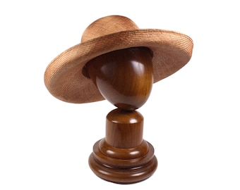 Vintage Natural Straw Wide Trim Hat