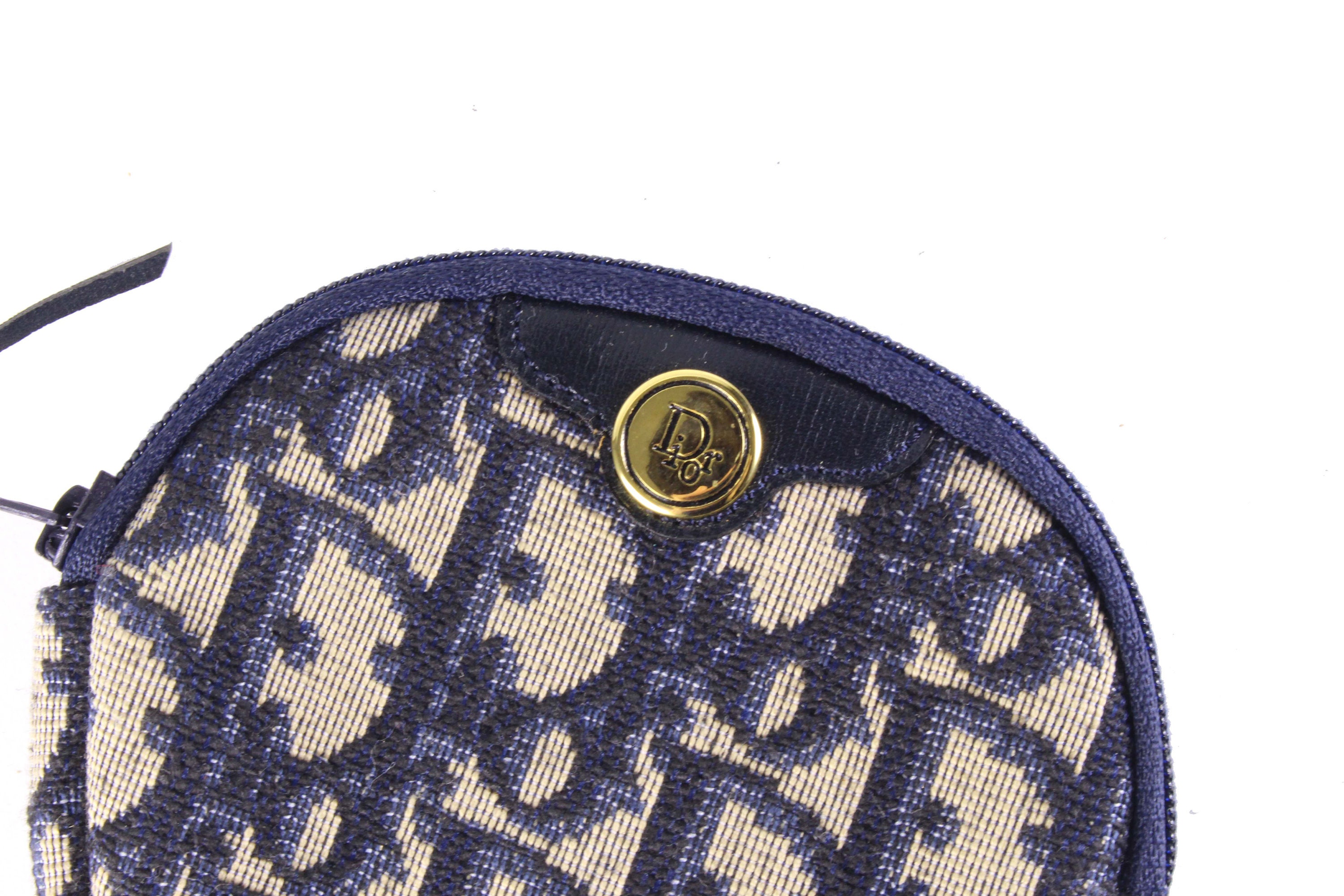 CHRISTIAN DIOR Blue Dior Oblique Canvas Coin Purse - Etsy Canada