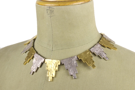 YVES SAINT LAURENT Vintage Gold and Silver Necklace - Etsy