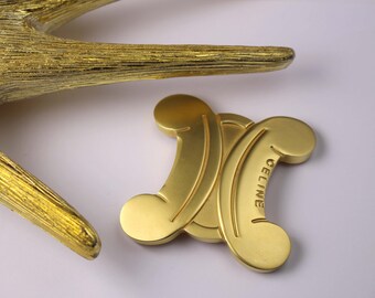 希少✨CELINE Triumph Rhinestone Gold Brooch Celine Brooch Triomphe Gold Shipped from Japan Authentic | eBay