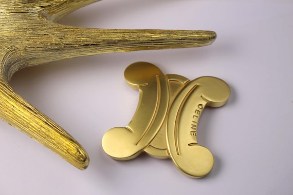CELINE Vintage Large Logo Triomphe Brooch - Etsy