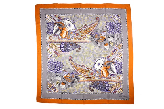 Authentic JEAN PATOU Vintage Scarf 100% Silk