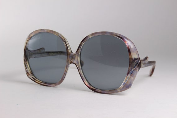 POLAROID Vintage 60_70s Oversized Sunglasses Gray - image 4