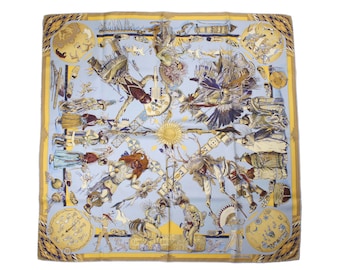 Vintage HERMÈS scarf “Les Danses des Indiens” by Kermit Oliver