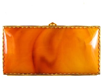 Vintage Bakelite Faux Tortoiseshell Vanity Purse